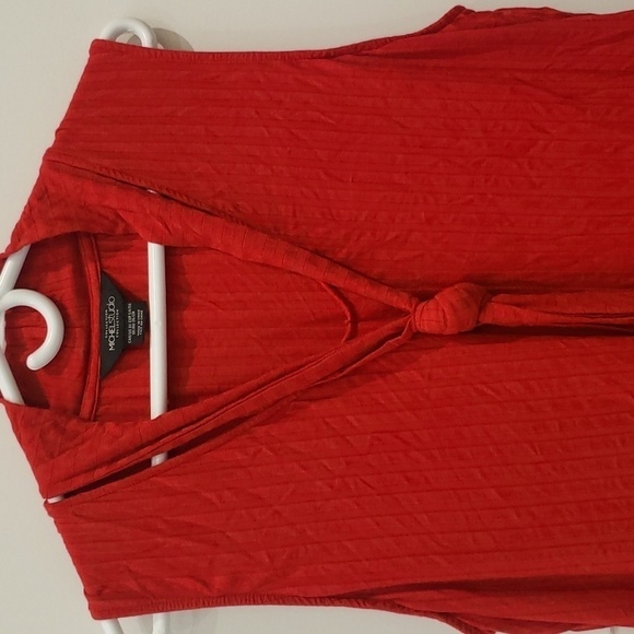 MICHAEL Studio Tank Top Red Tie at Front Womens Plus size 3X - Picture 6 of 8